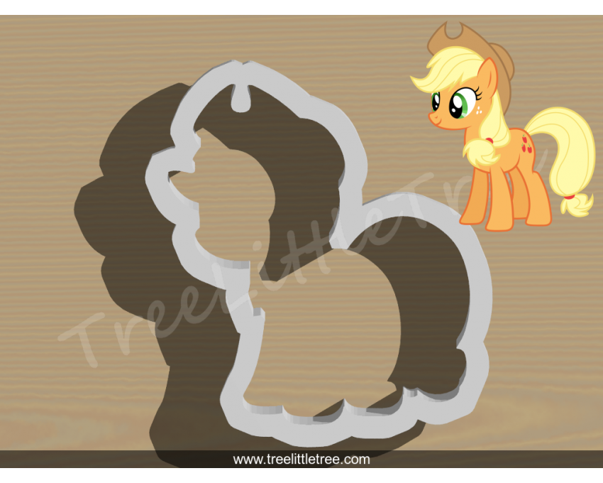 Applejack Cookie Cutter. My Little Pony Cookie Cutter.  Cartoon Cookie Cutter