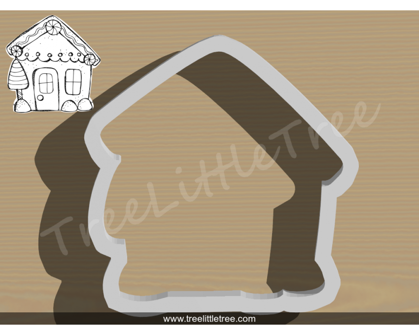 Gingerbread House Style 2 Cookie Cutter. Christmas Cookie Cutter