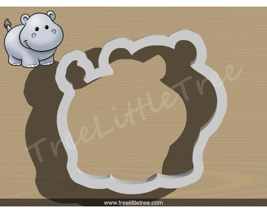 Hippo Cookie Cutter. Animal Cookie Cutter