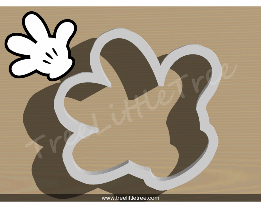 Mickey Mouse Glove Cookie Cutter.Cartoon Cookie Cutter