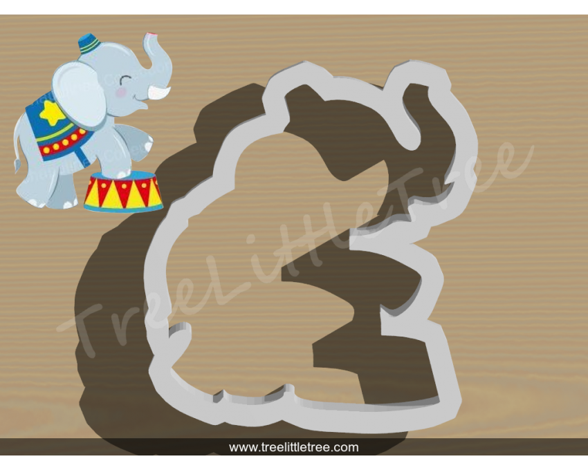 Circus Elephant Cookie Cutter. Baby Shower Cookie Cutter. Circus Baby Cookie Cutter