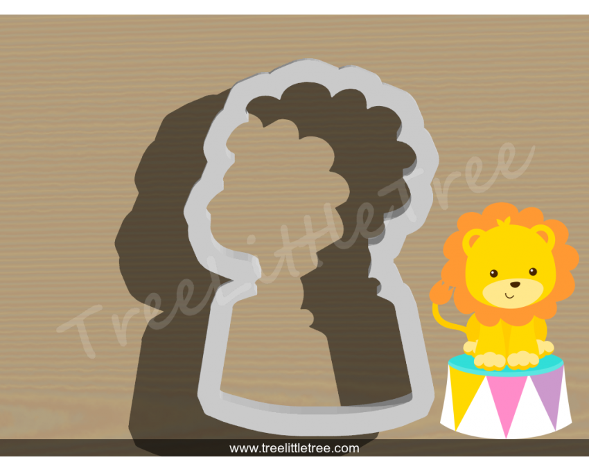 Circus Lion Cookie Cutter. Baby Shower Cookie Cutter. Circus Baby Cookie Cutter