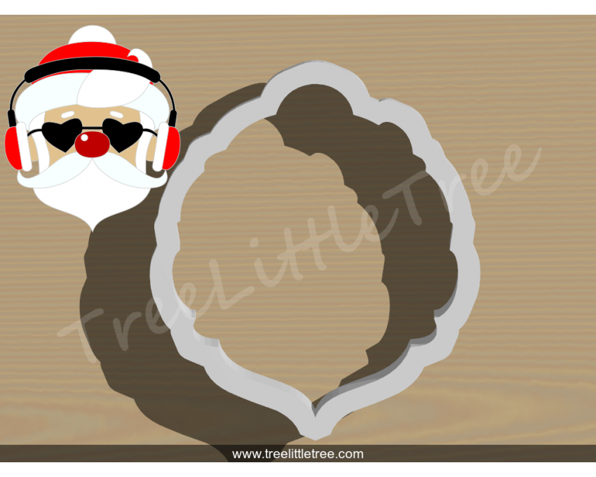 Hip Pop Santa Cookie Cutter. Christmas Cookie Cutter. 