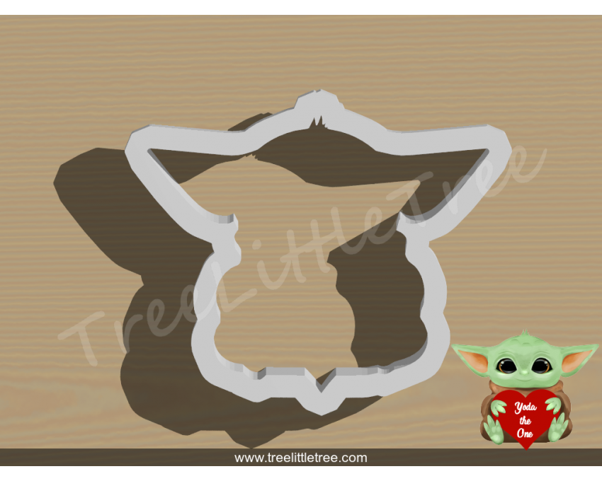 Yoda The One Cookie Cutter. Valentine's day Cookie Cutter. Star War Cookie Cutter