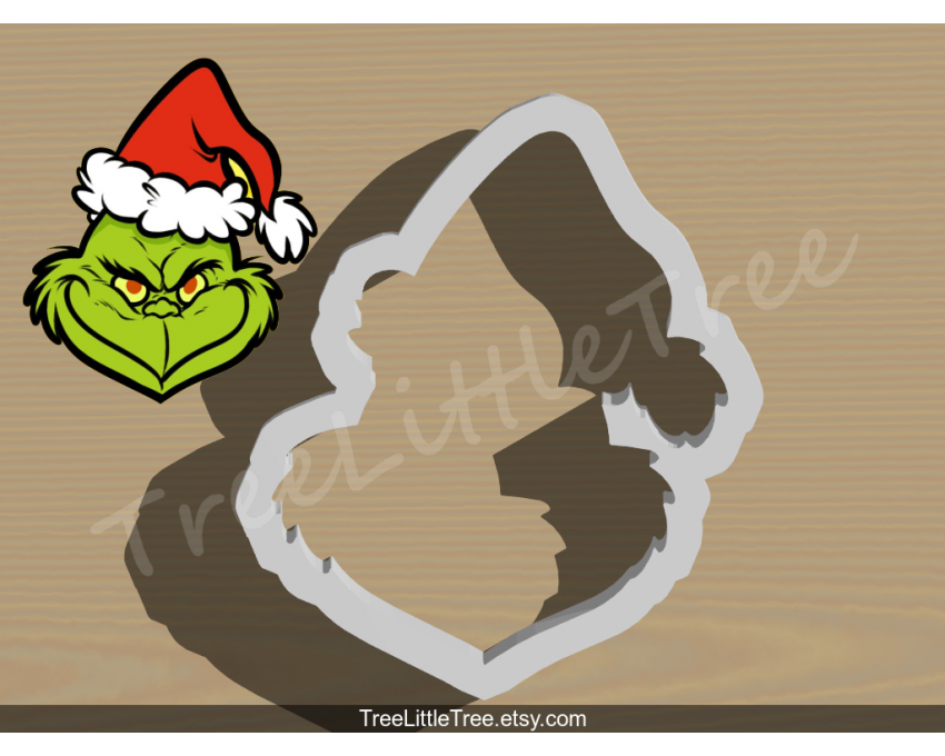 Christmas Grinch Cookie Cutter. Christmas Cookie Cutter