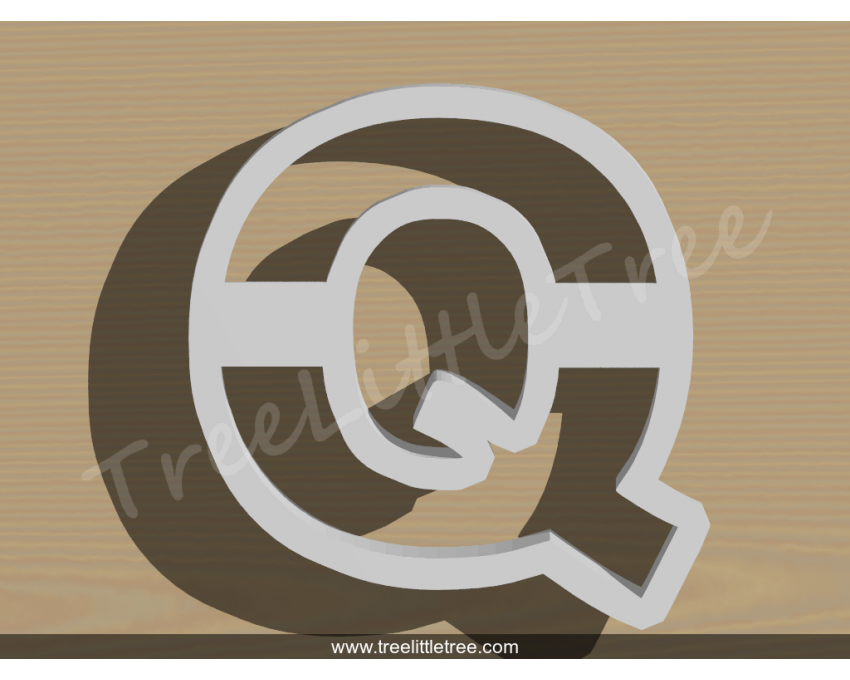 Letter Q Cookie Cutter. Alphabet Cookie Cutter