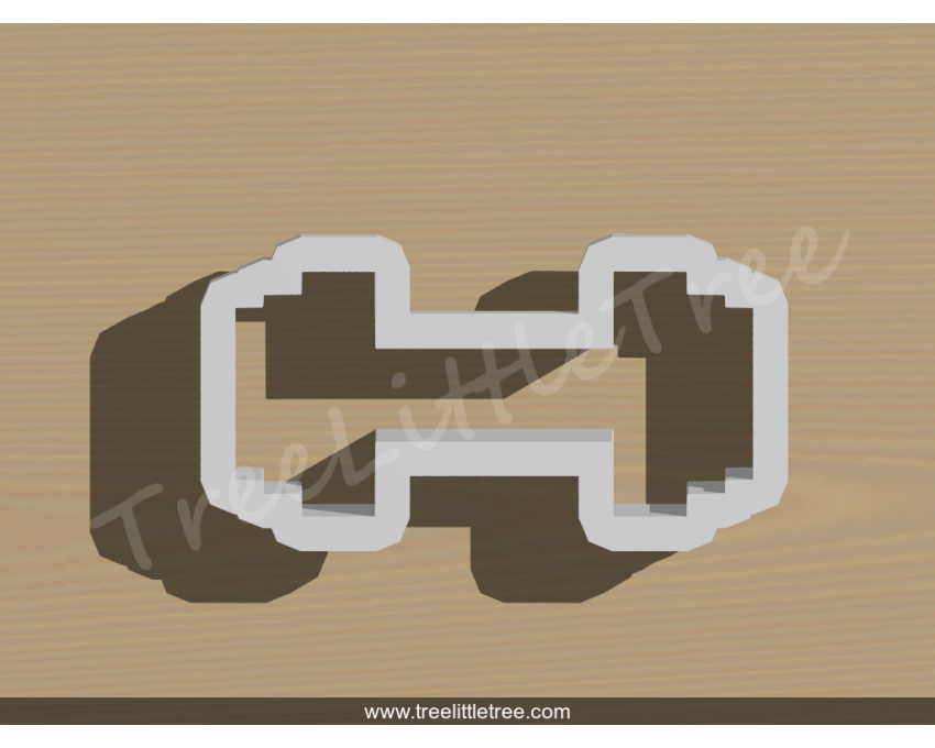 Dumbbell Cookie Cutter. Sports Cookie Cutter