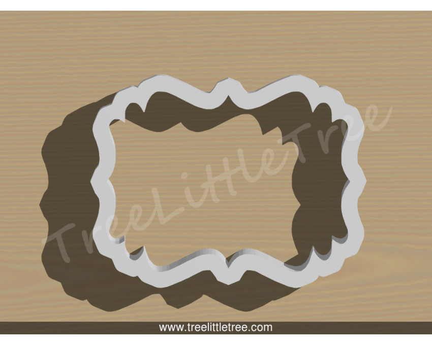 Plaque Style 9 Cookie Cutter.Unique Cookie Cutter