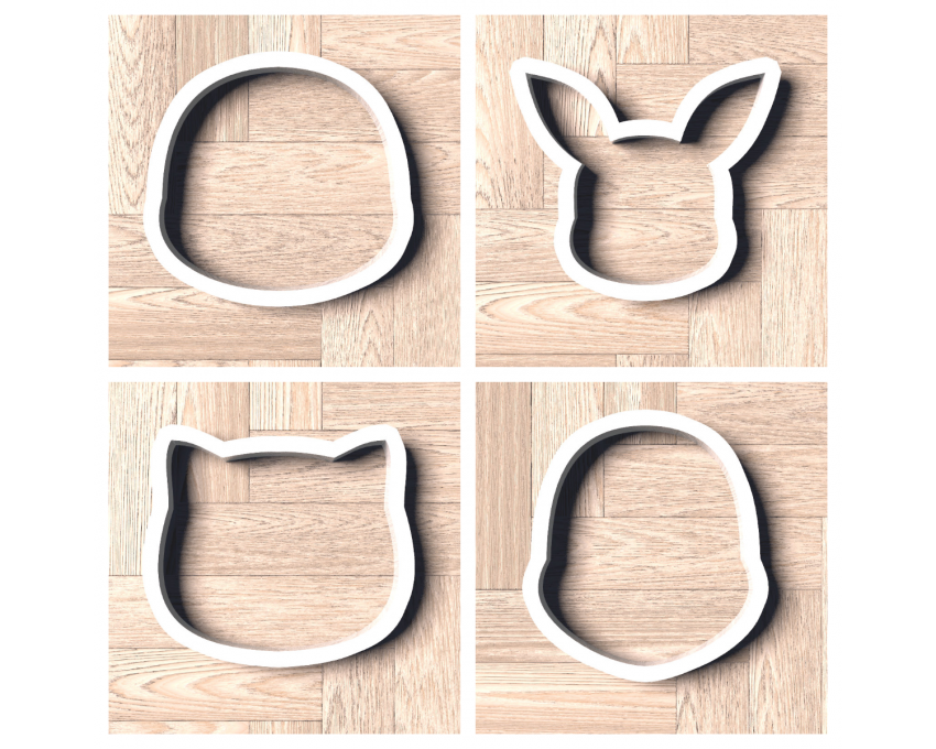 Pokemon Head Collection Cookie Cutter. Pokemon Cookie Cutter