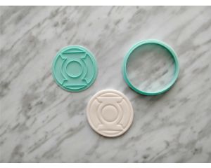 Green Lantern Cookie Cutter and Stamp Set